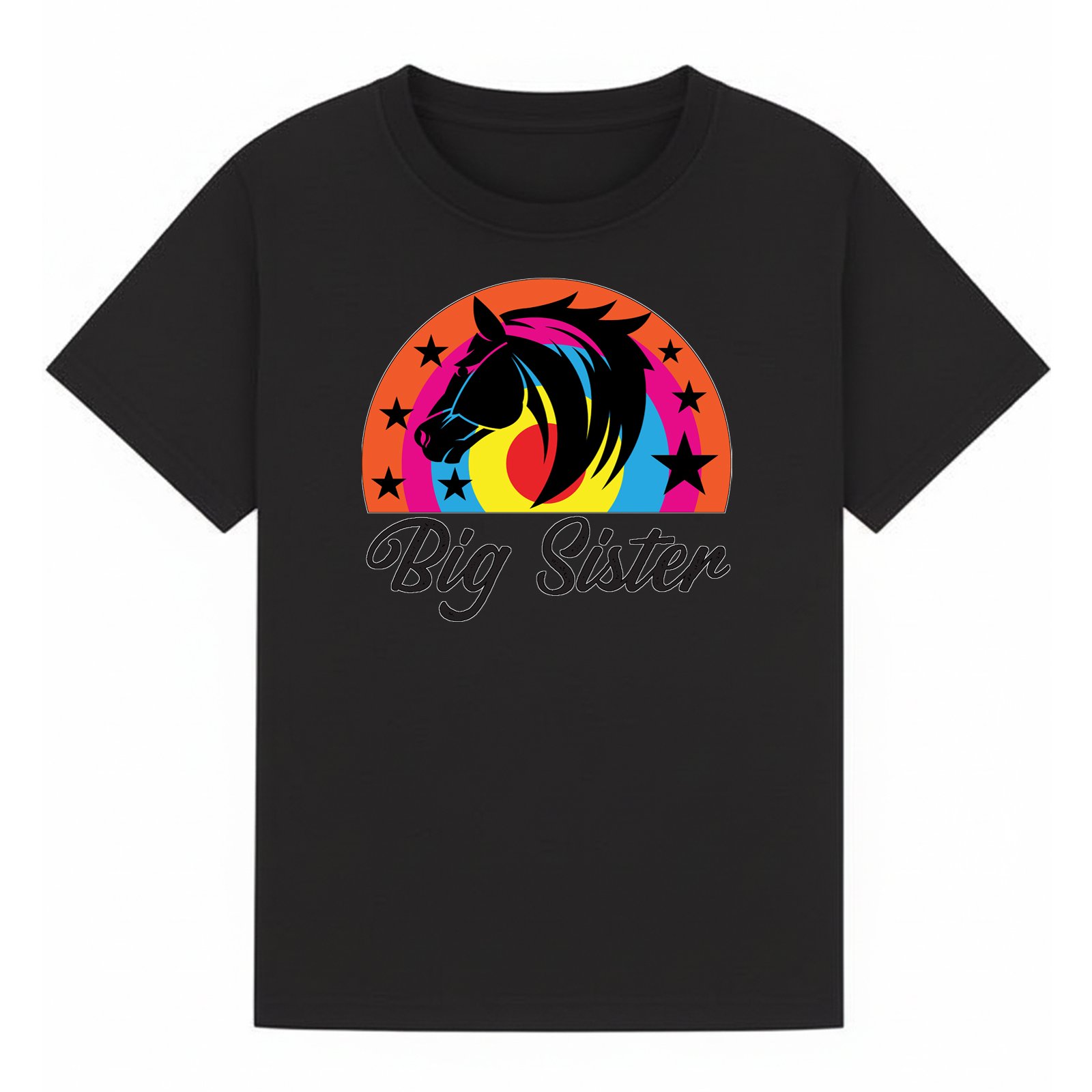 BGSIS65 artwork on black T-shirt