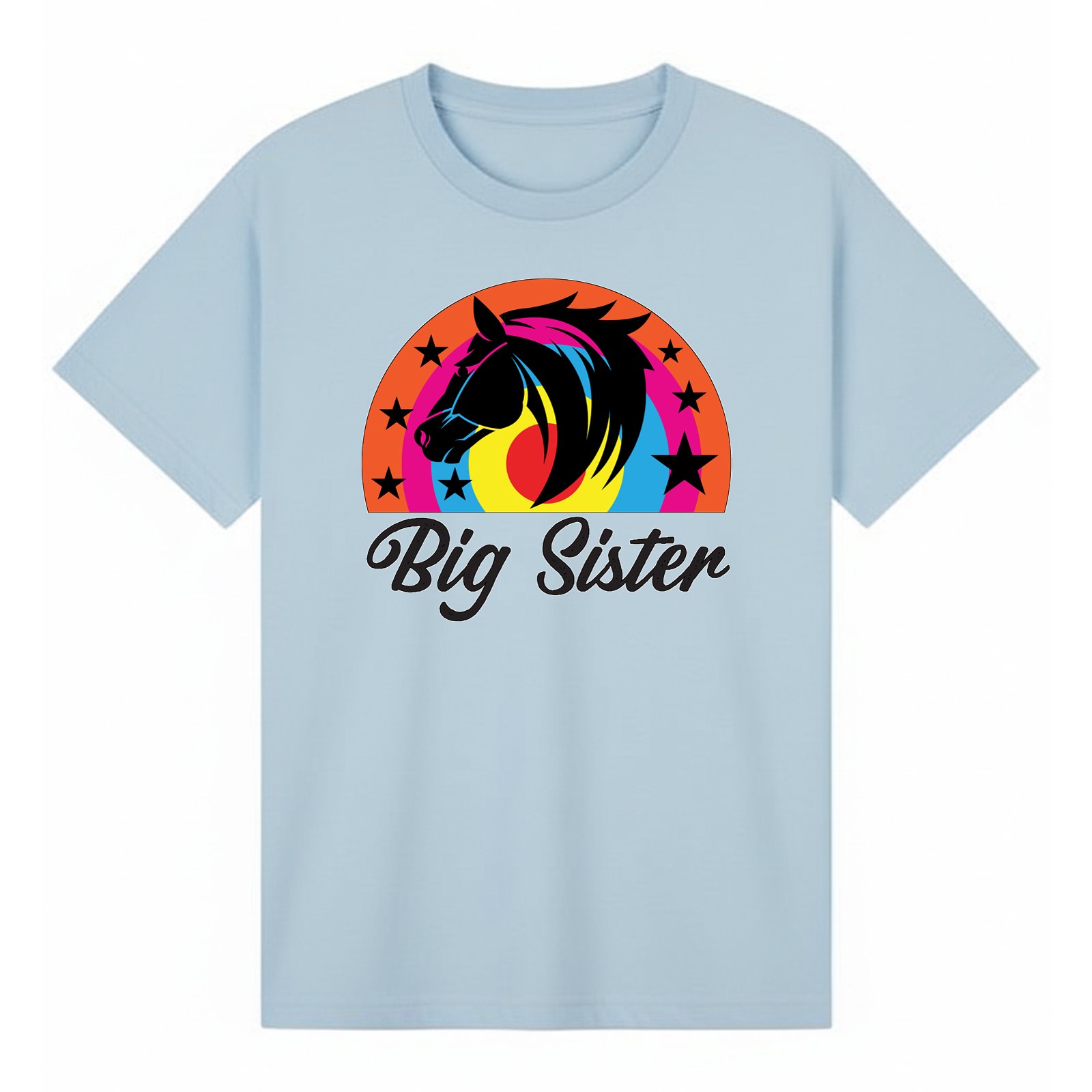 BGSIS65 artwork on light blue T-shirt