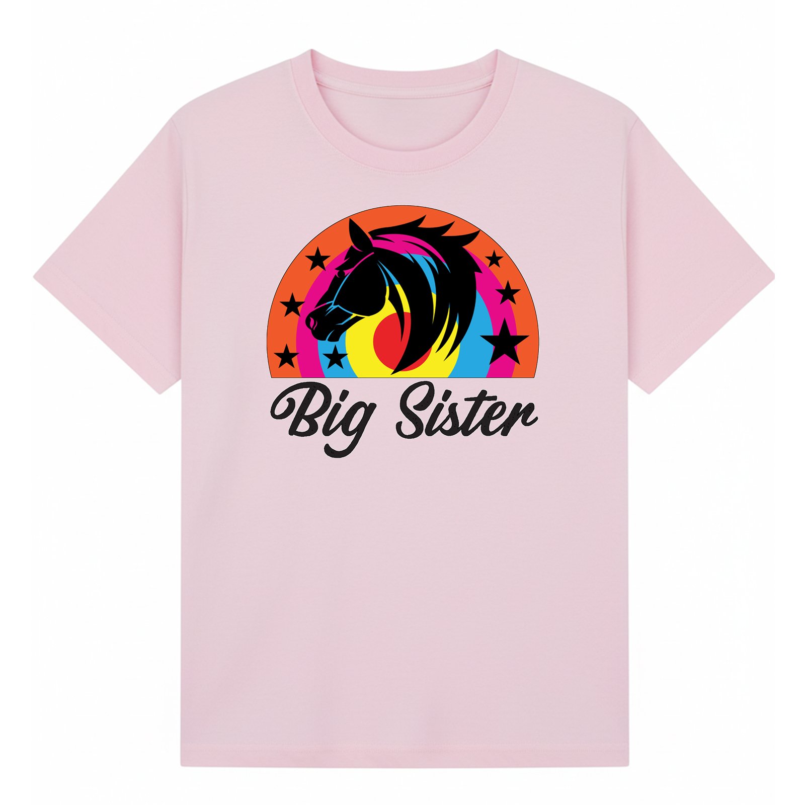 BGSIS65 artwork on light pink T-shirt