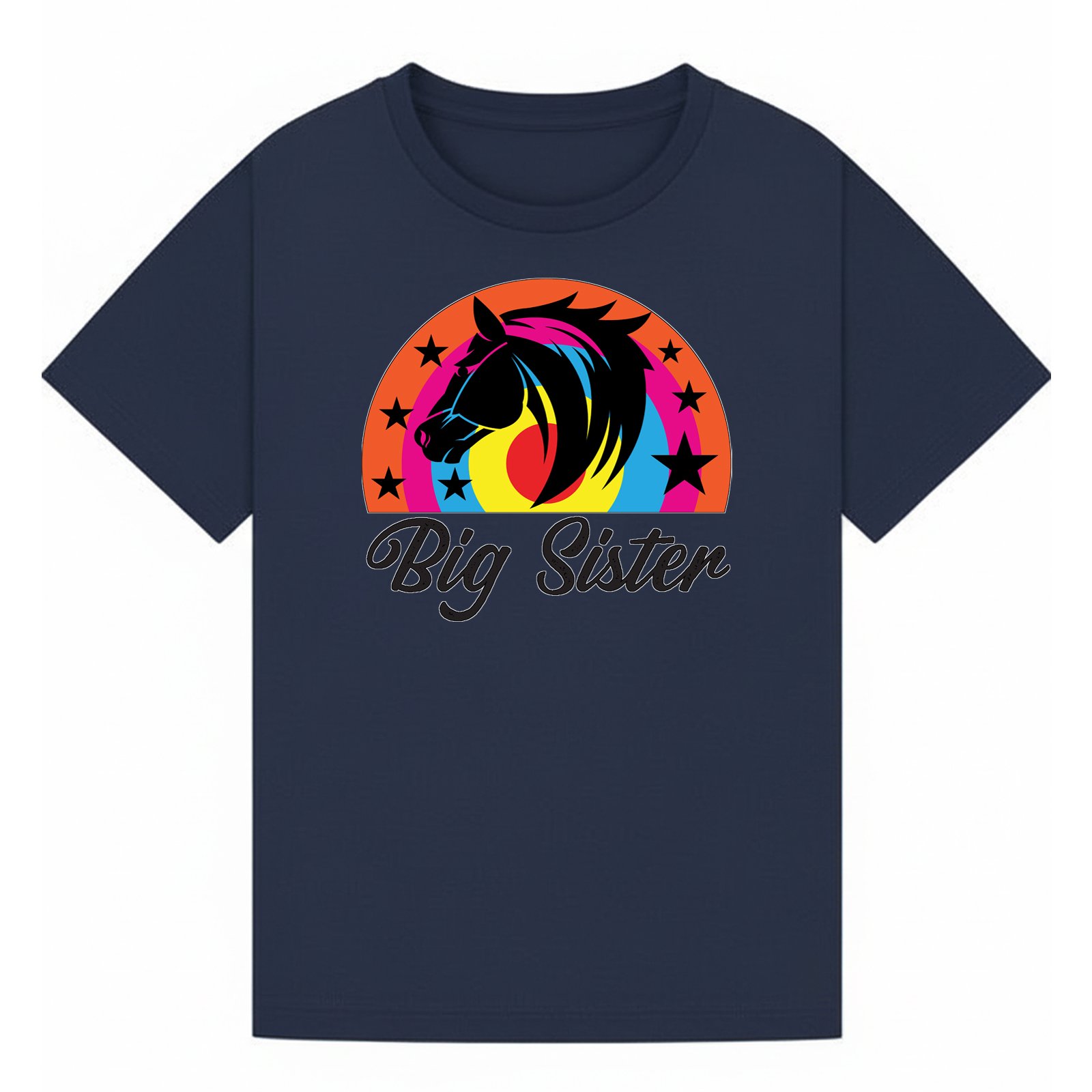 BGSIS65 artwork on navy T-shirt