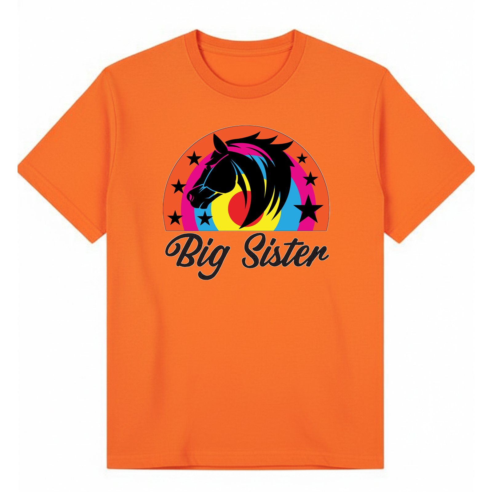 BGSIS65 artwork on orange T-shirt