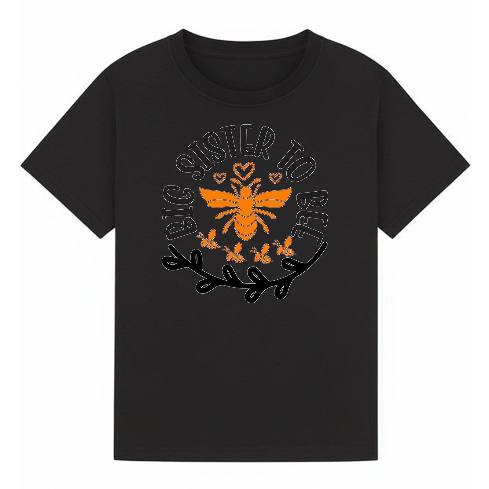 BGSIS68 artwork on black T-shirt