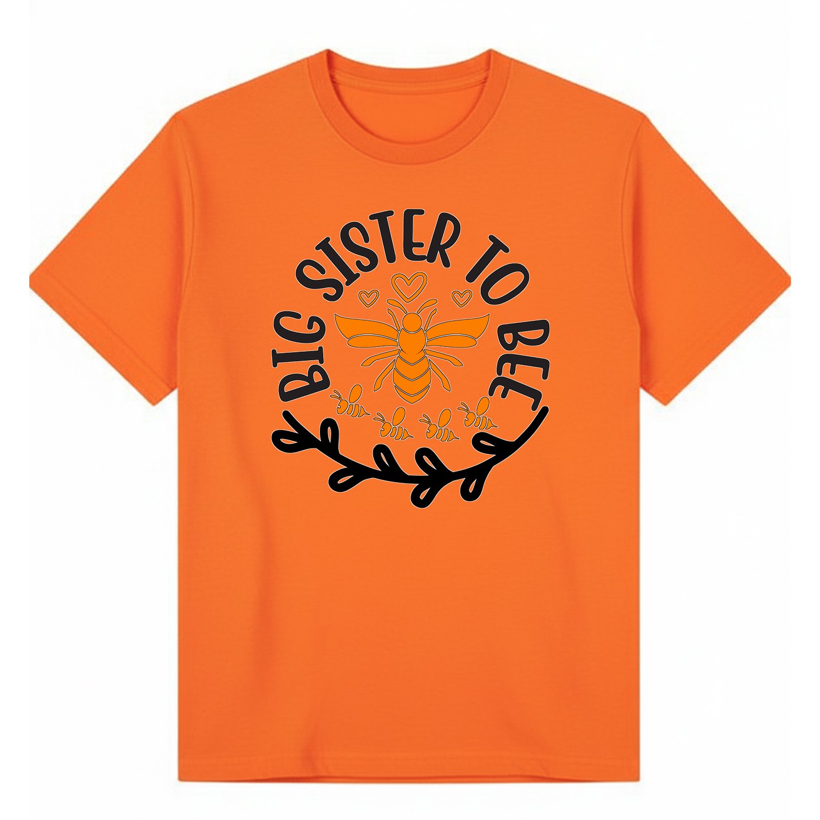 BGSIS68 artwork on orange T-shirt