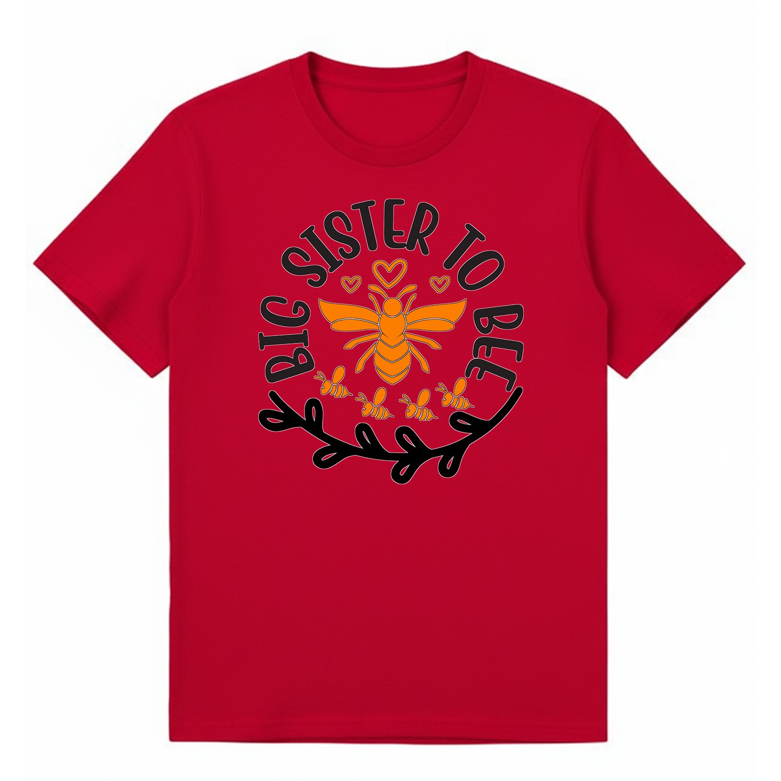 BGSIS68 artwork on red T-shirt