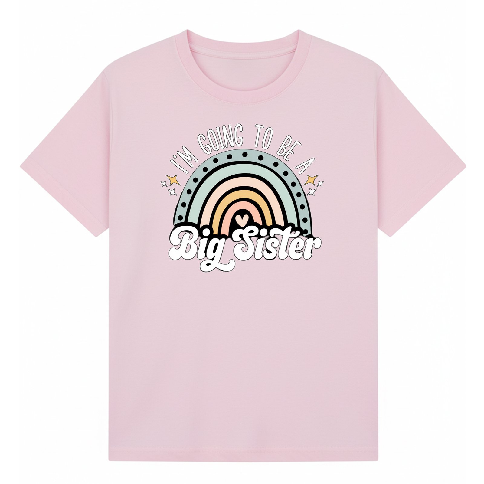 BGSIS69 artwork on light pink T-shirt