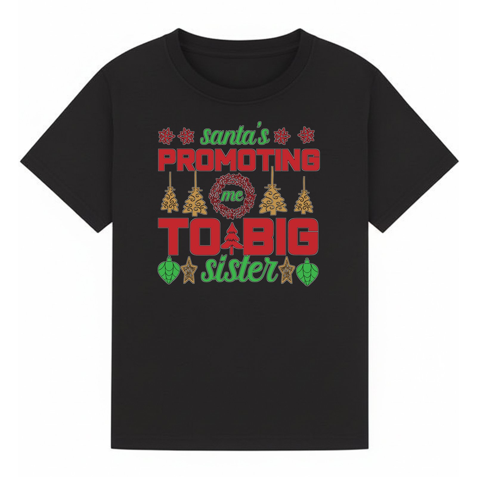 BGSIS74 artwork on black T-shirt