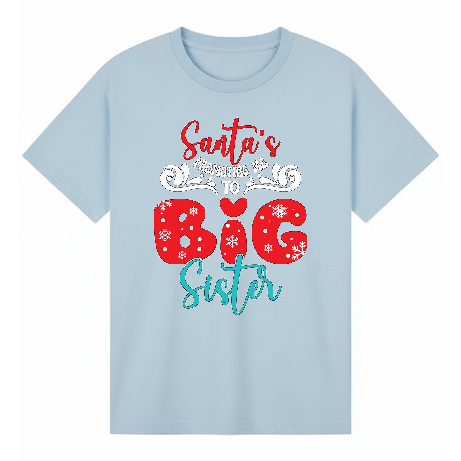 BGSIS75 artwork on light blue T-shirt