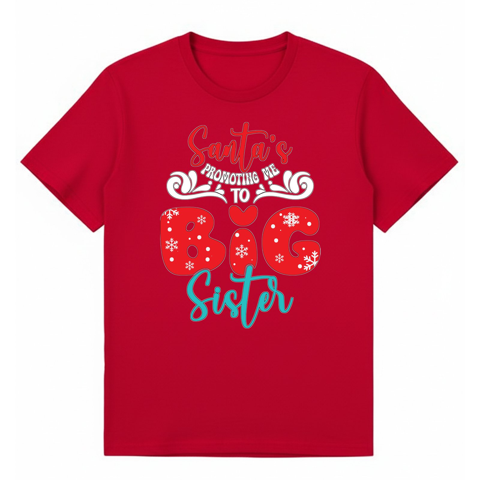 BGSIS75 artwork on red T-shirt