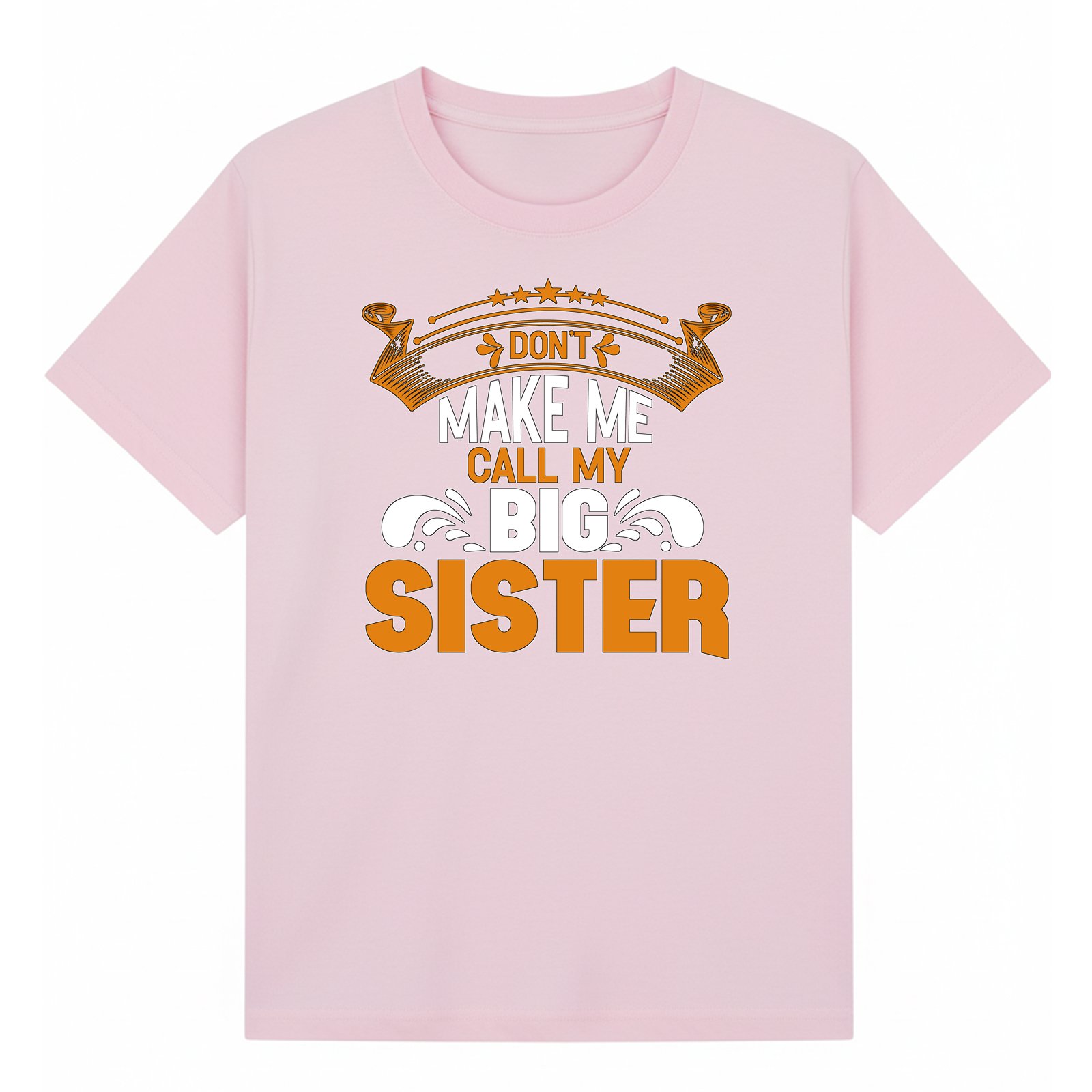 BGSIS80 artwork on light pink T-shirt