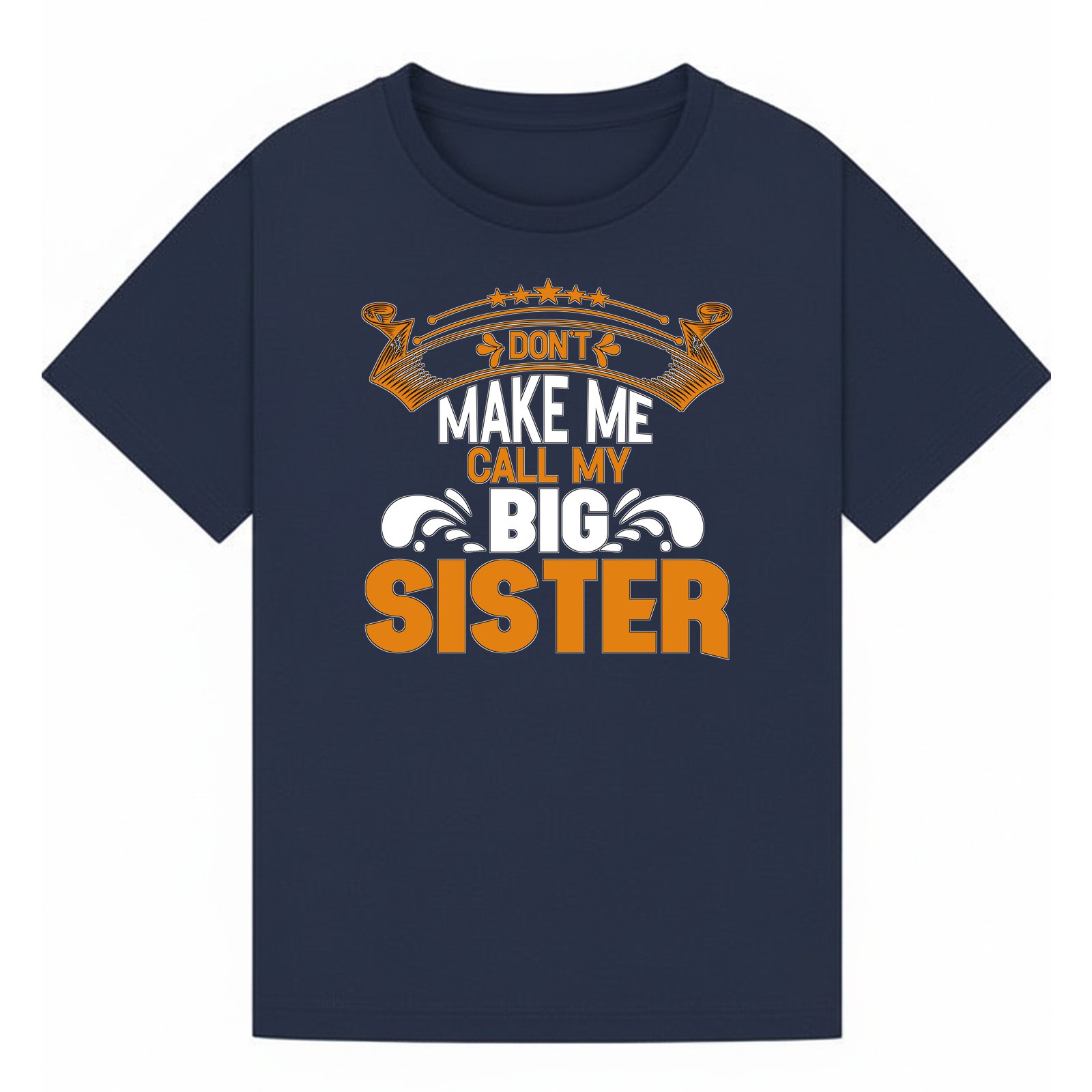 BGSIS80 artwork on navy T-shirt