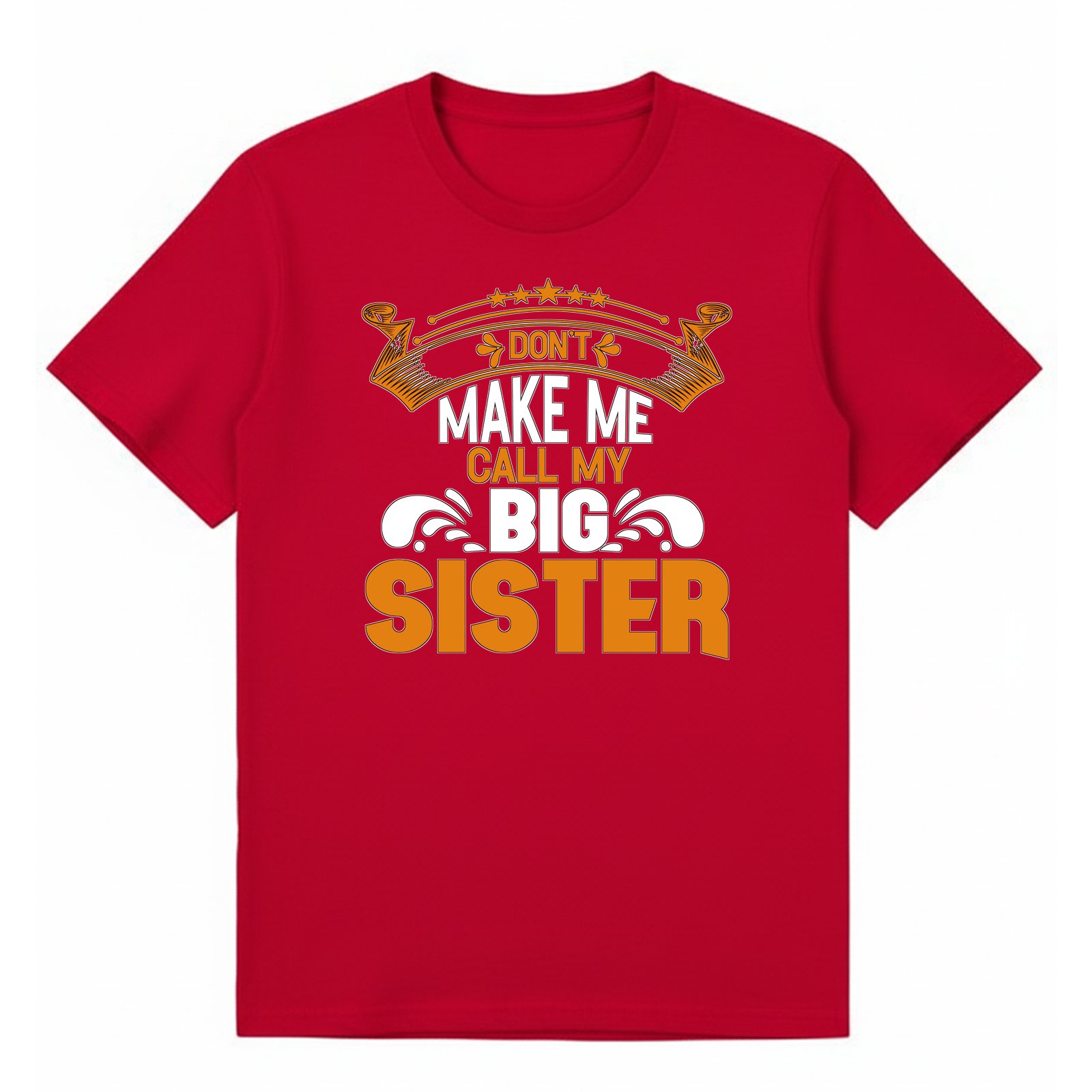BGSIS80 artwork on red T-shirt