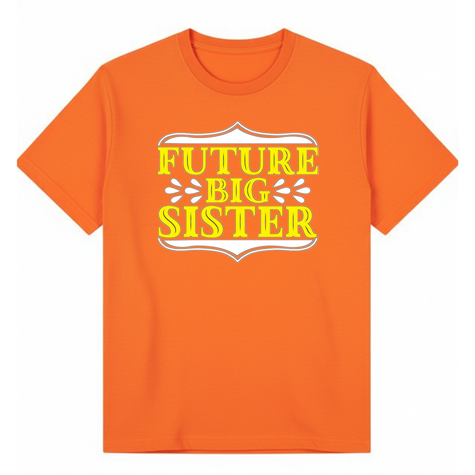 BGSIS82 artwork on orange T-shirt