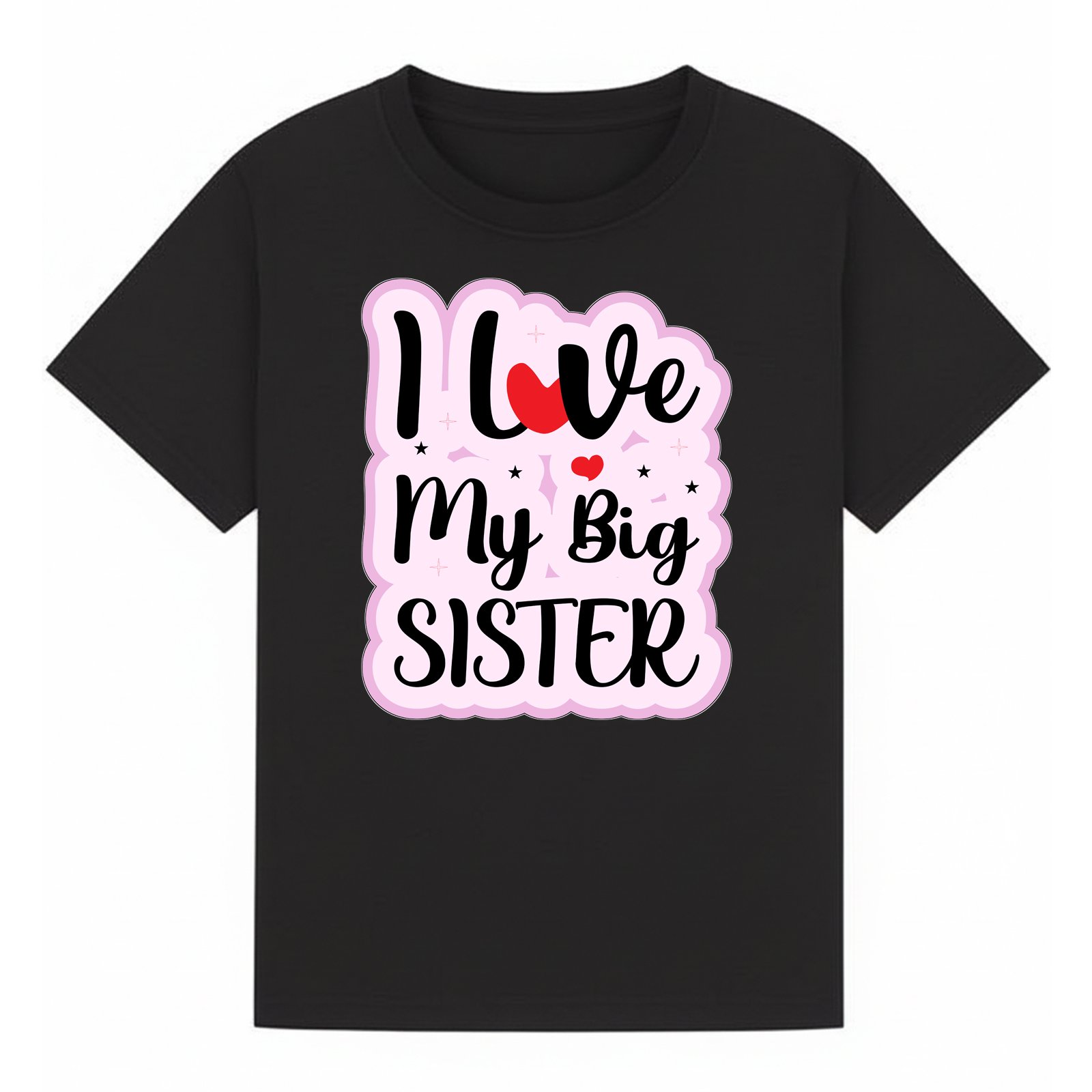BGSIS83 artwork on black T-shirt
