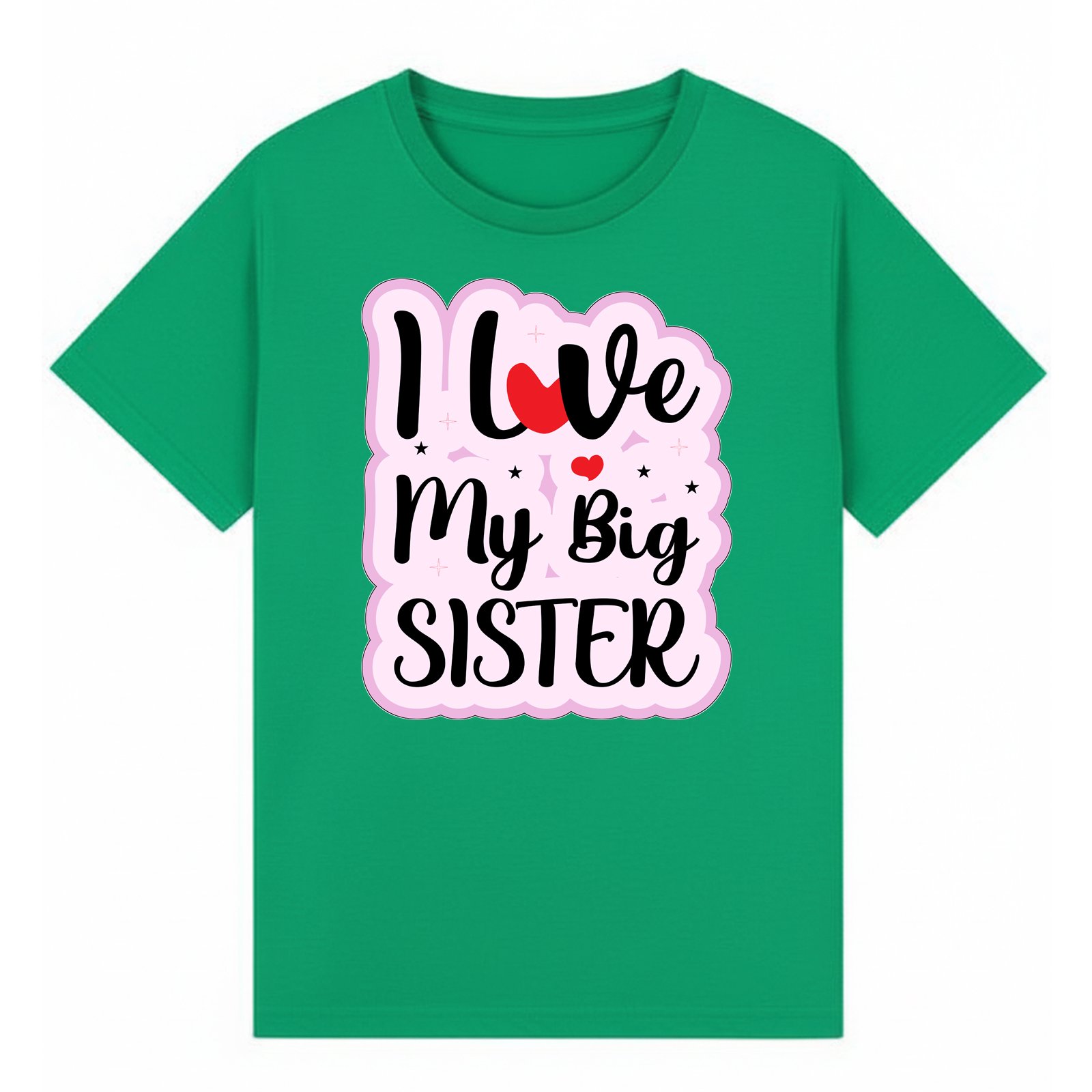 BGSIS83 artwork on irish green T-shirt