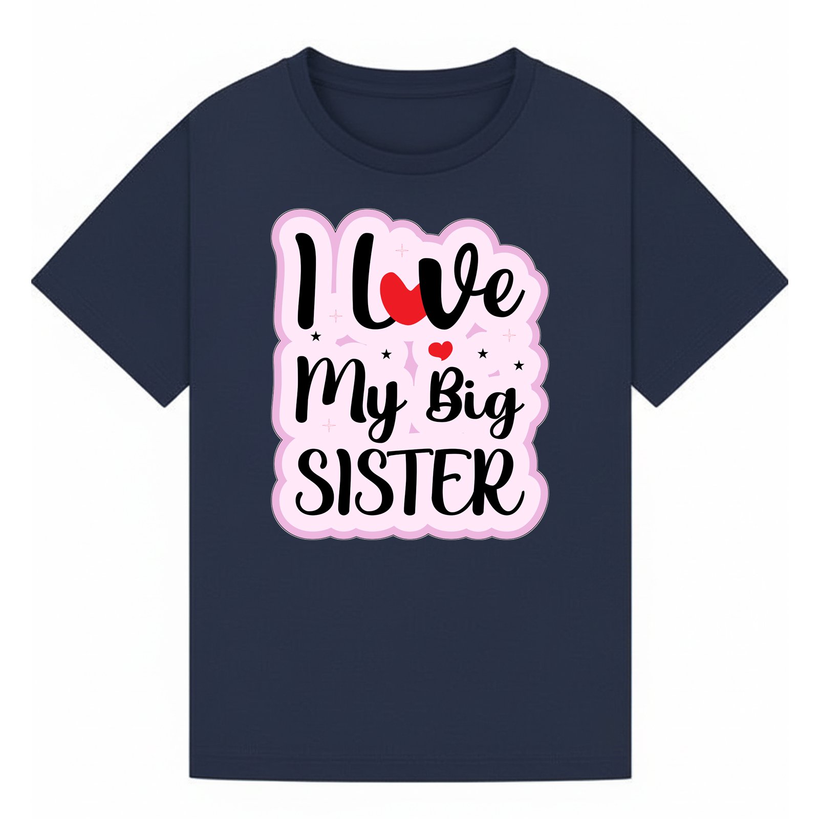 BGSIS83 artwork on navy T-shirt