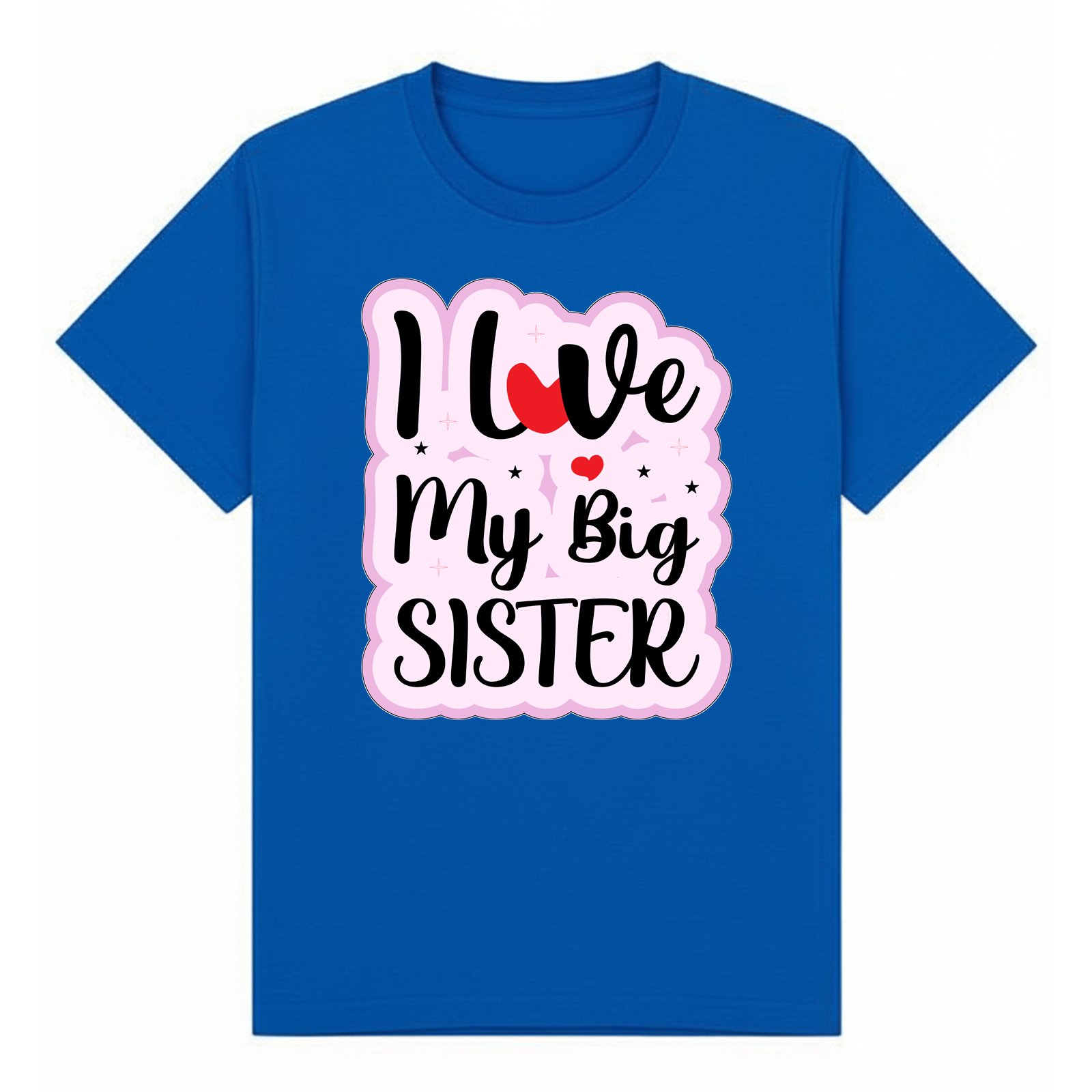 BGSIS83 artwork on royal T-shirt