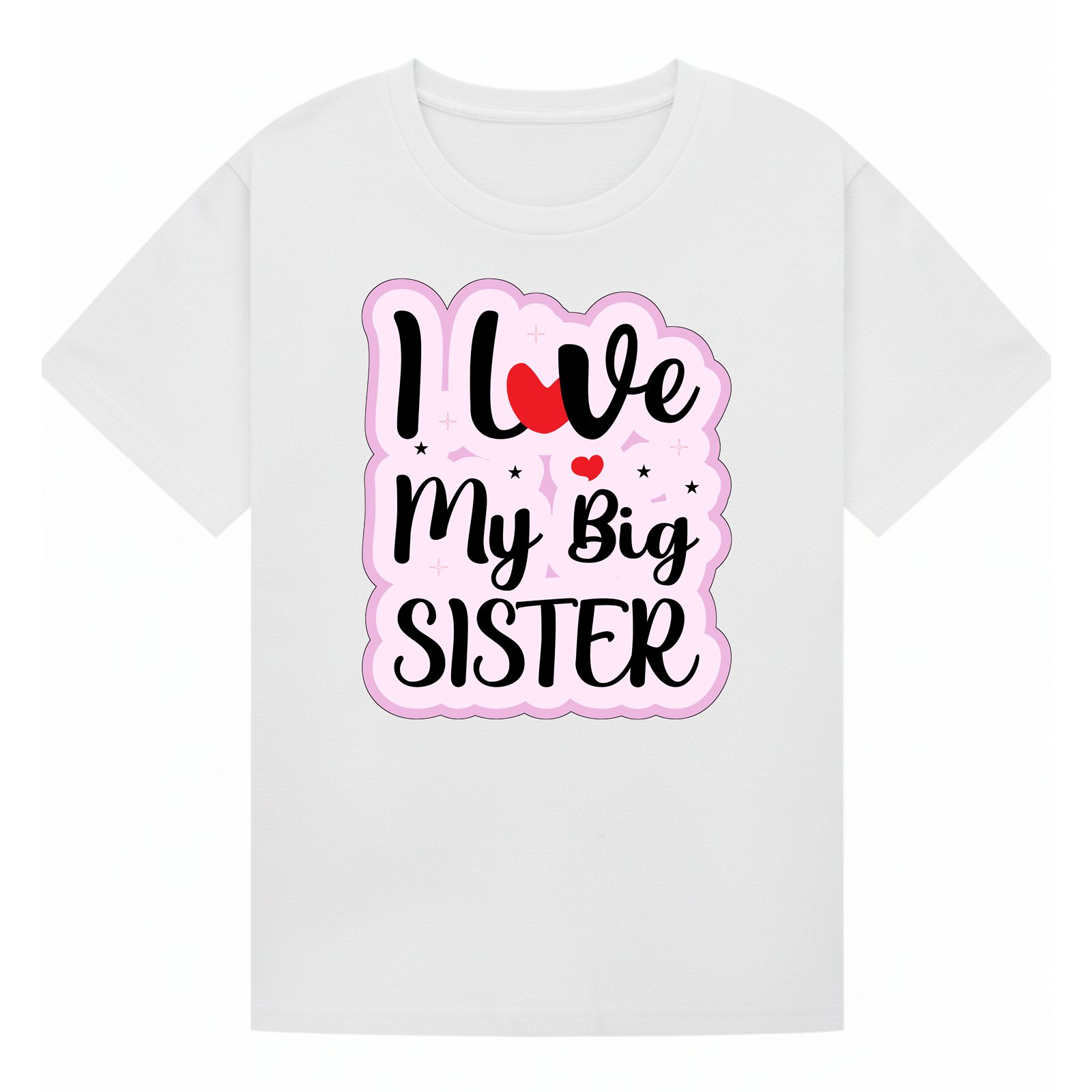 BGSIS83 artwork on white T-shirt