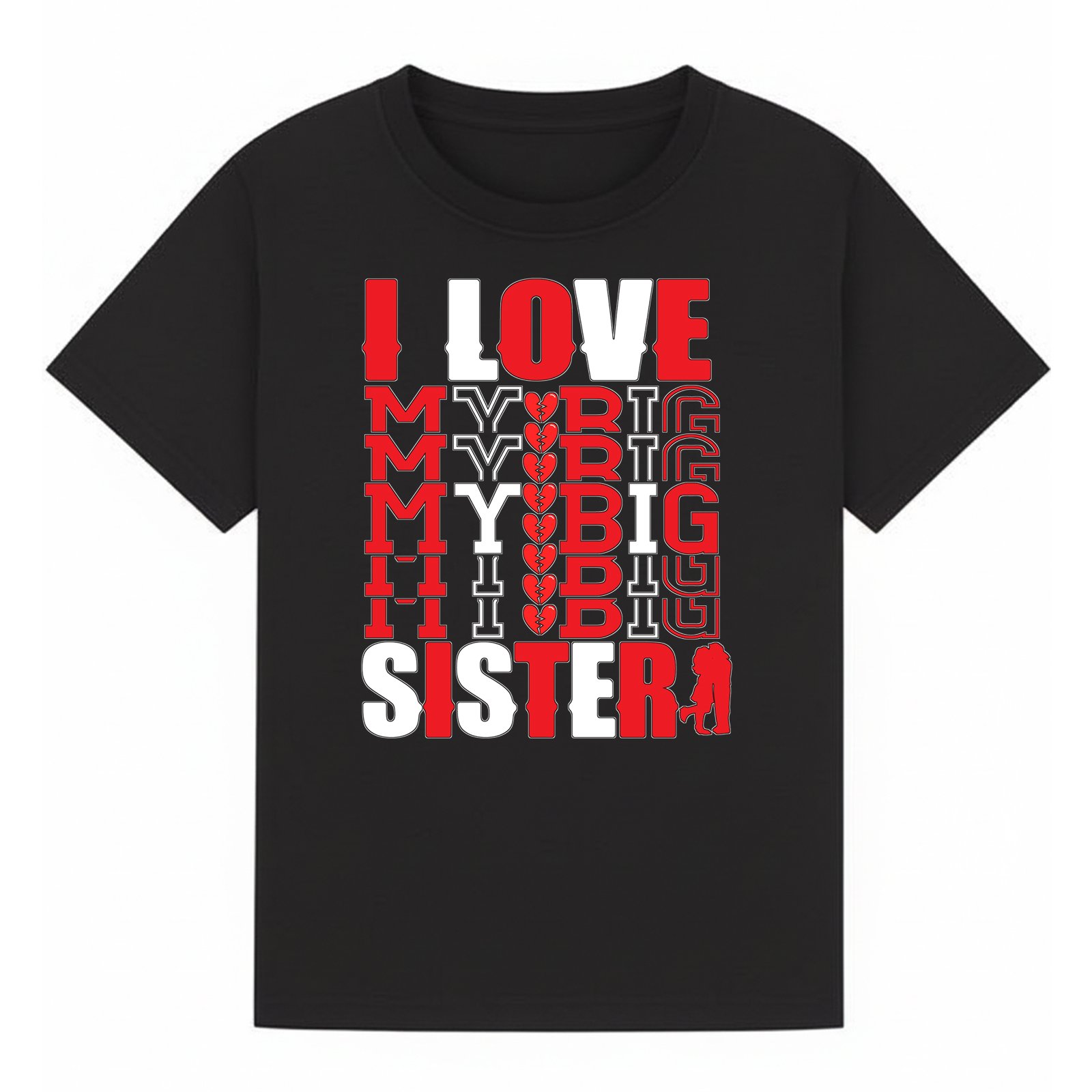 BGSIS85 artwork on black T-shirt