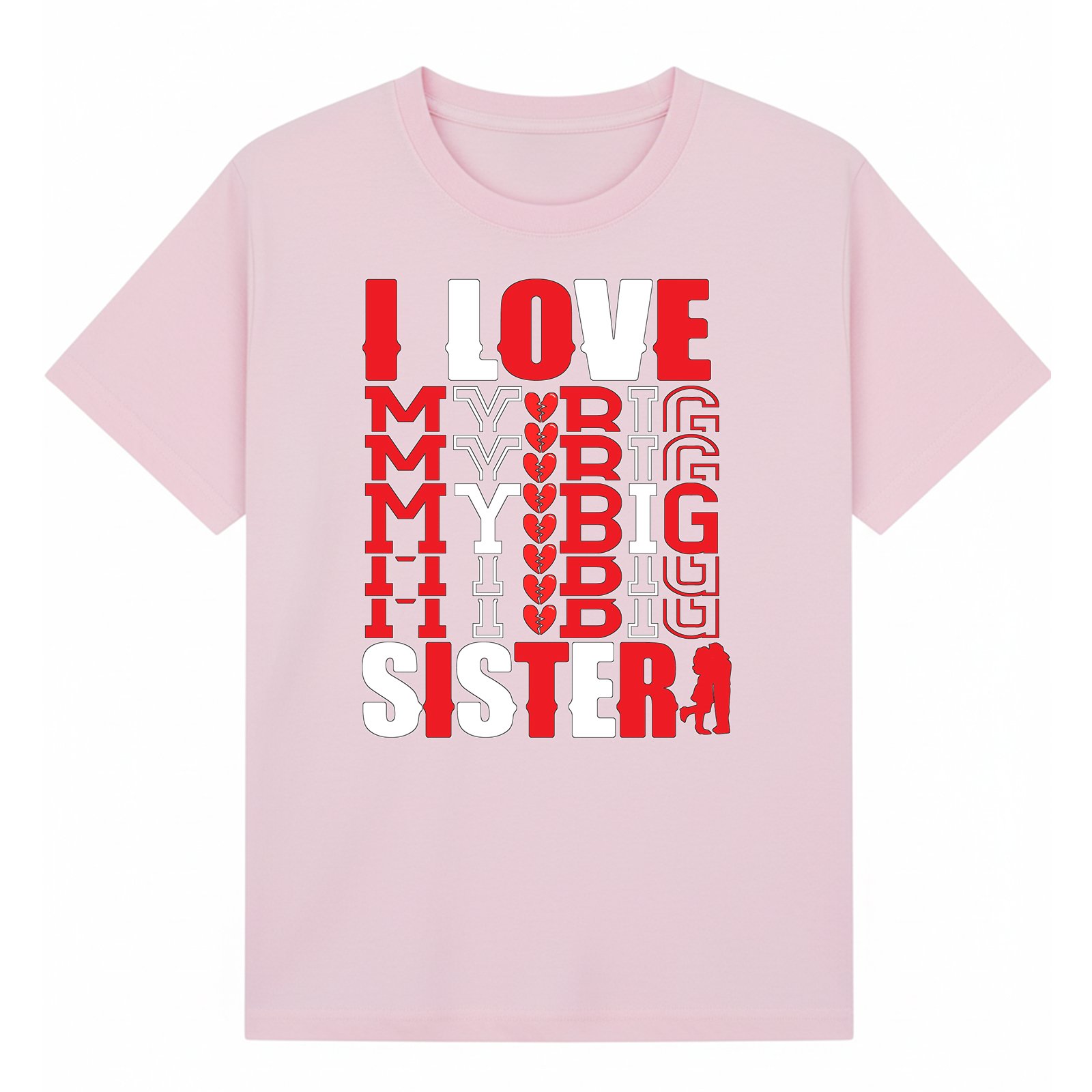 BGSIS85 artwork on light pink T-shirt