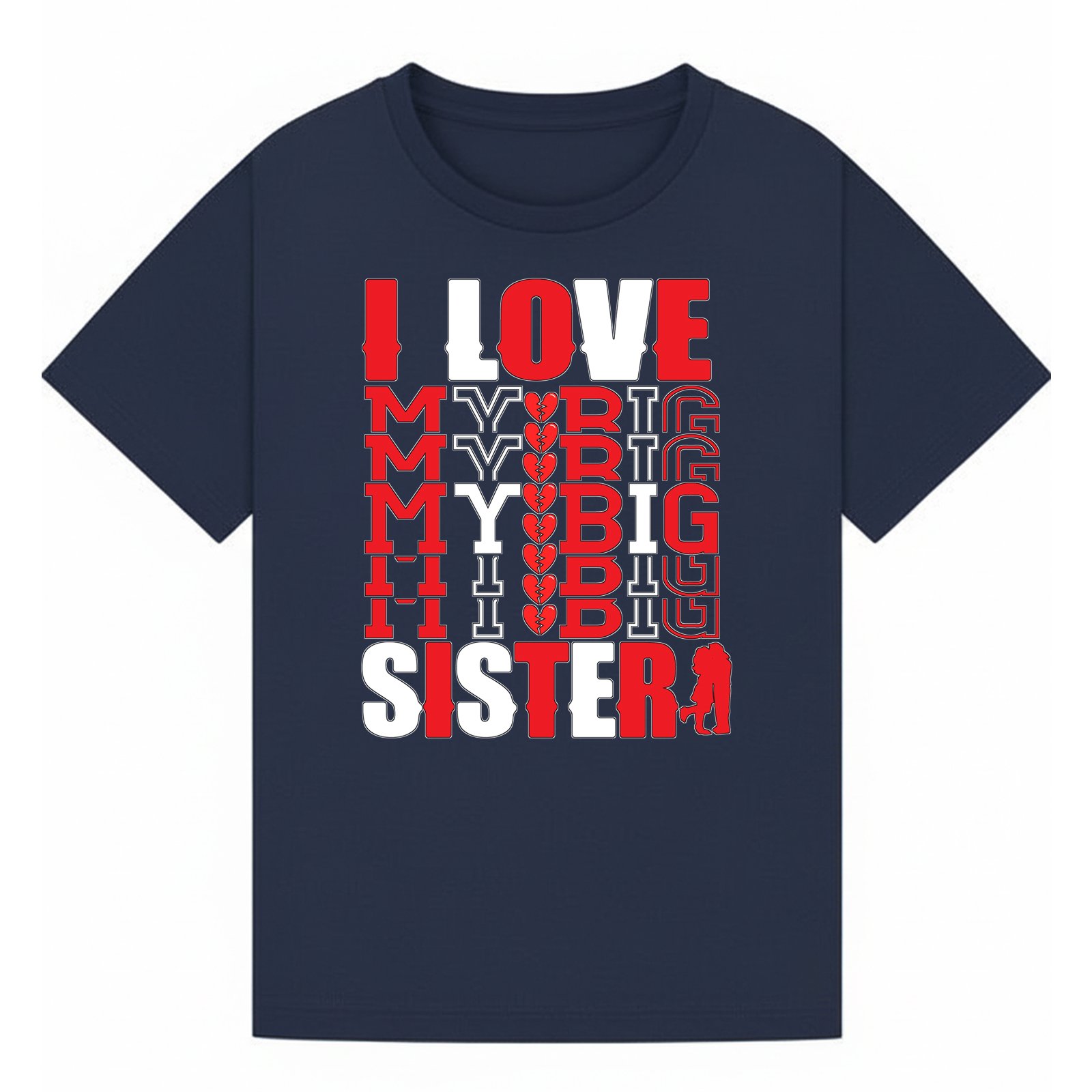 BGSIS85 artwork on navy T-shirt