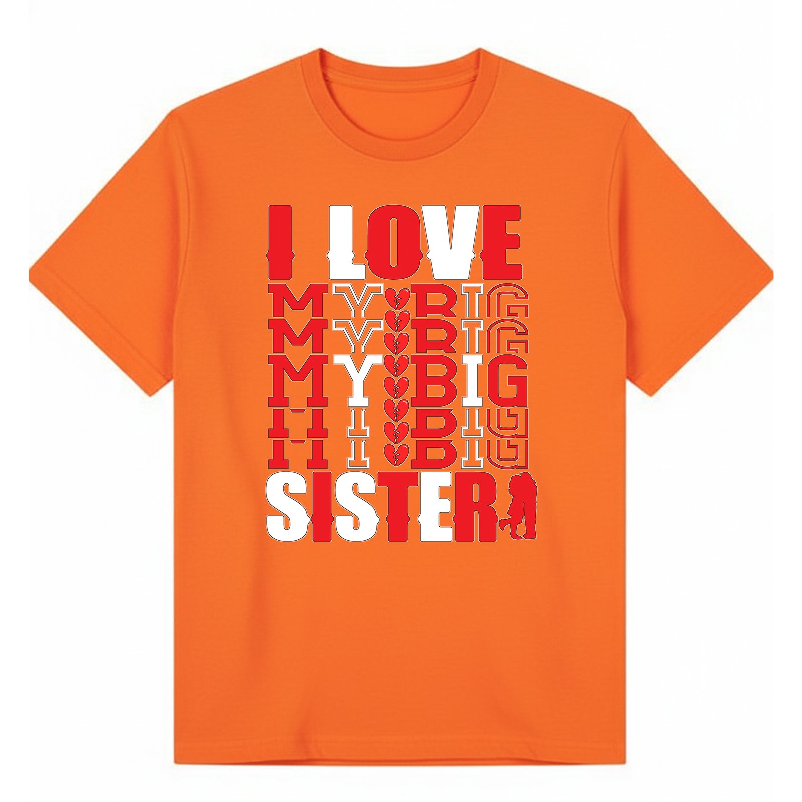 BGSIS85 artwork on orange T-shirt