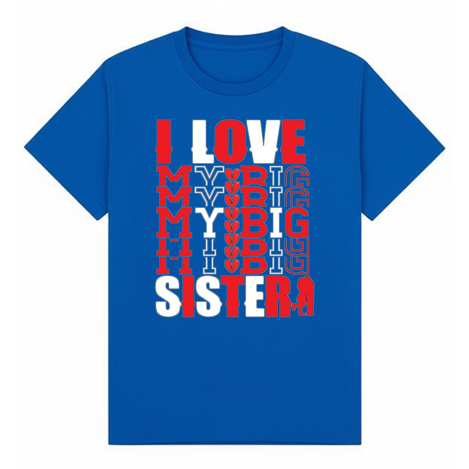 BGSIS85 artwork on royal T-shirt