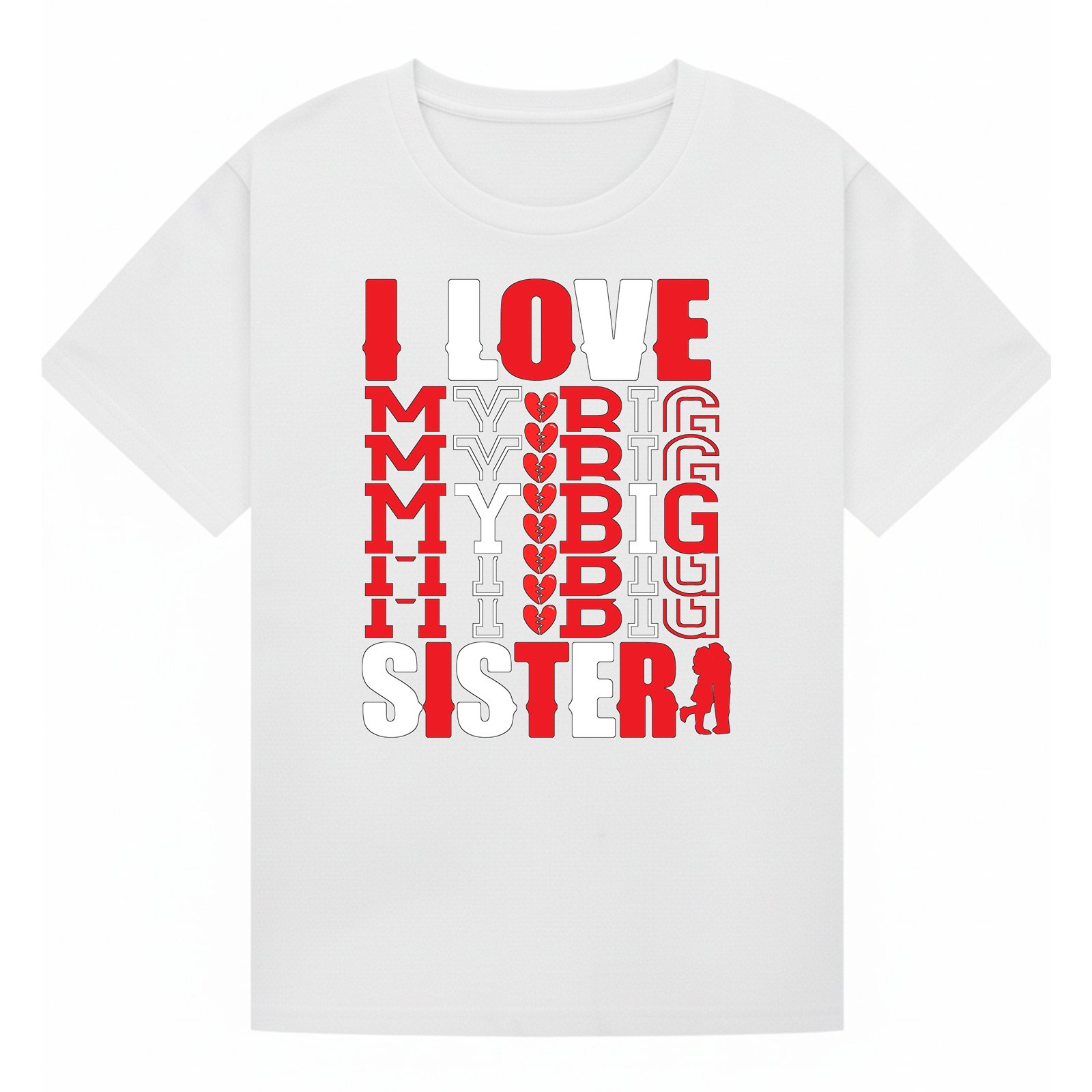 BGSIS85 artwork on white T-shirt