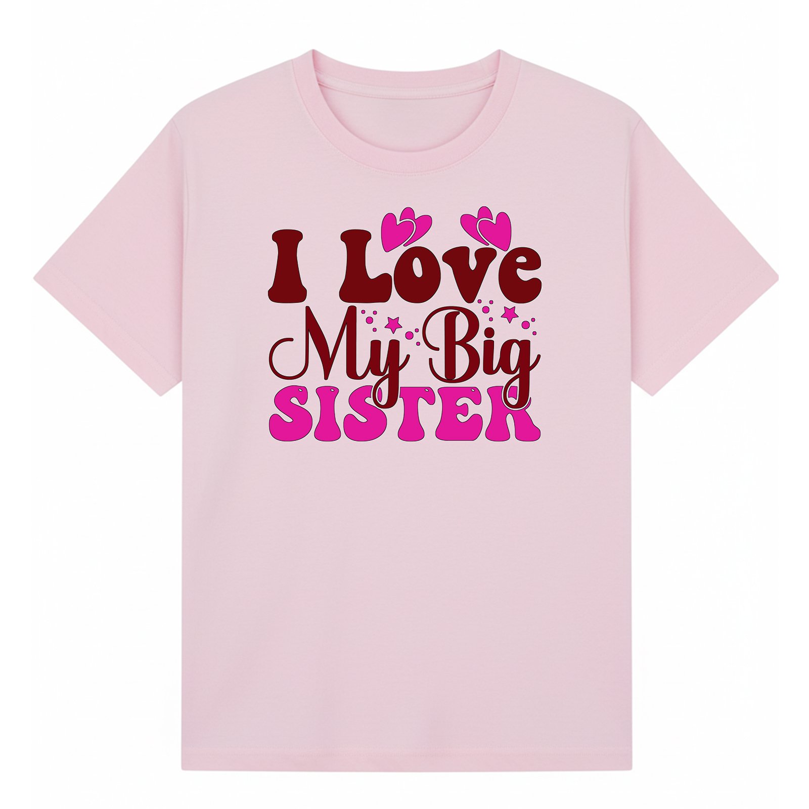 BGSIS89 artwork on light pink T-shirt