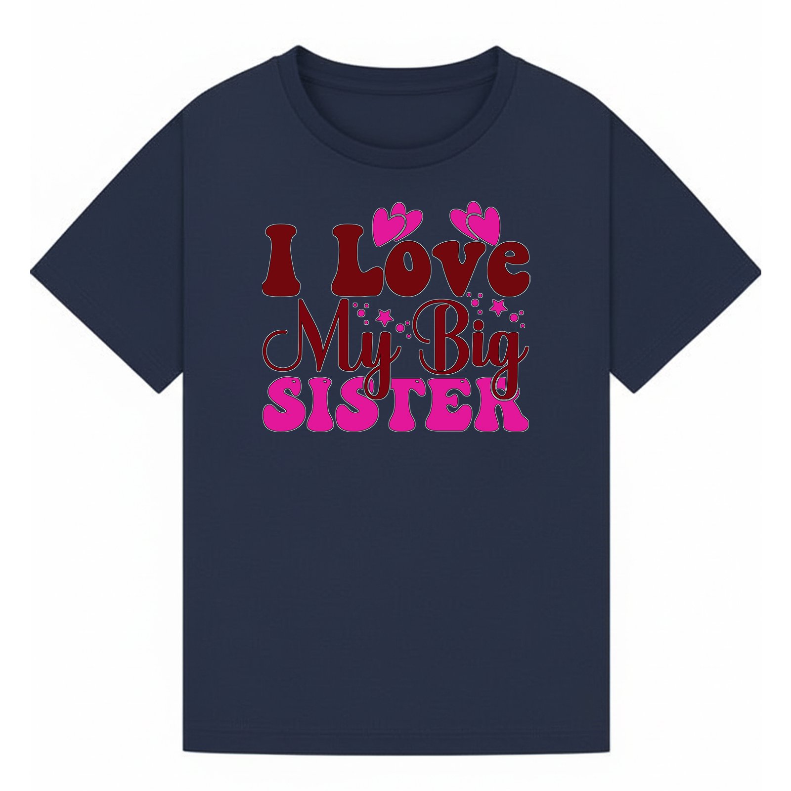 BGSIS89 artwork on navy T-shirt