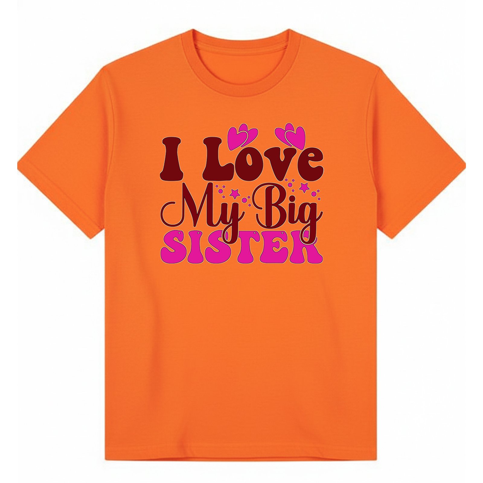 BGSIS89 artwork on orange T-shirt