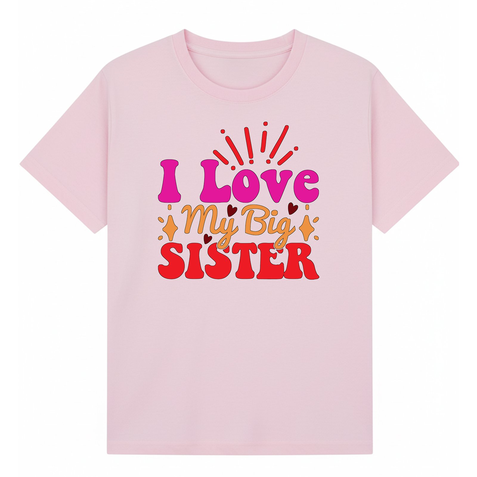 BGSIS90 artwork on light pink T-shirt