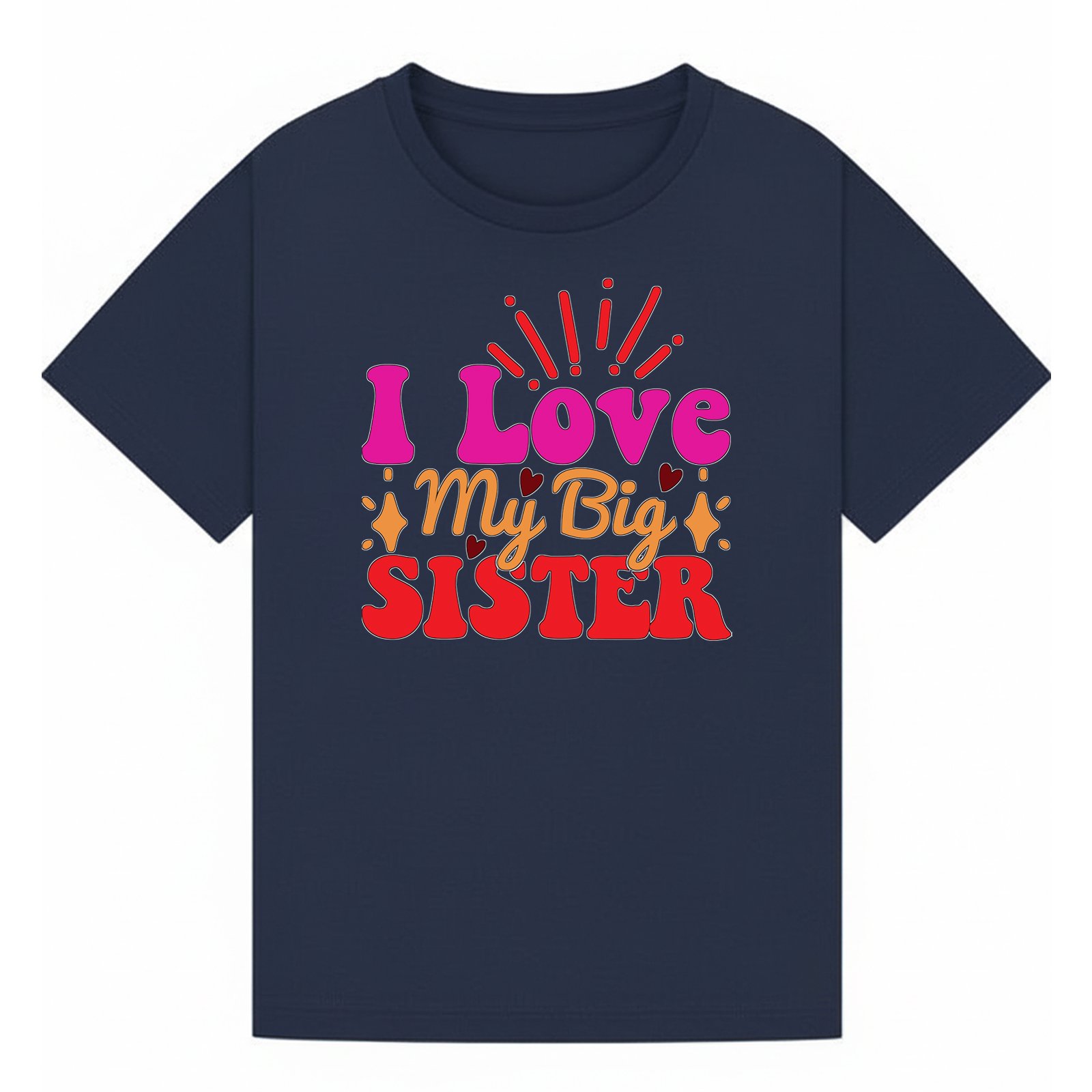 BGSIS90 artwork on navy T-shirt
