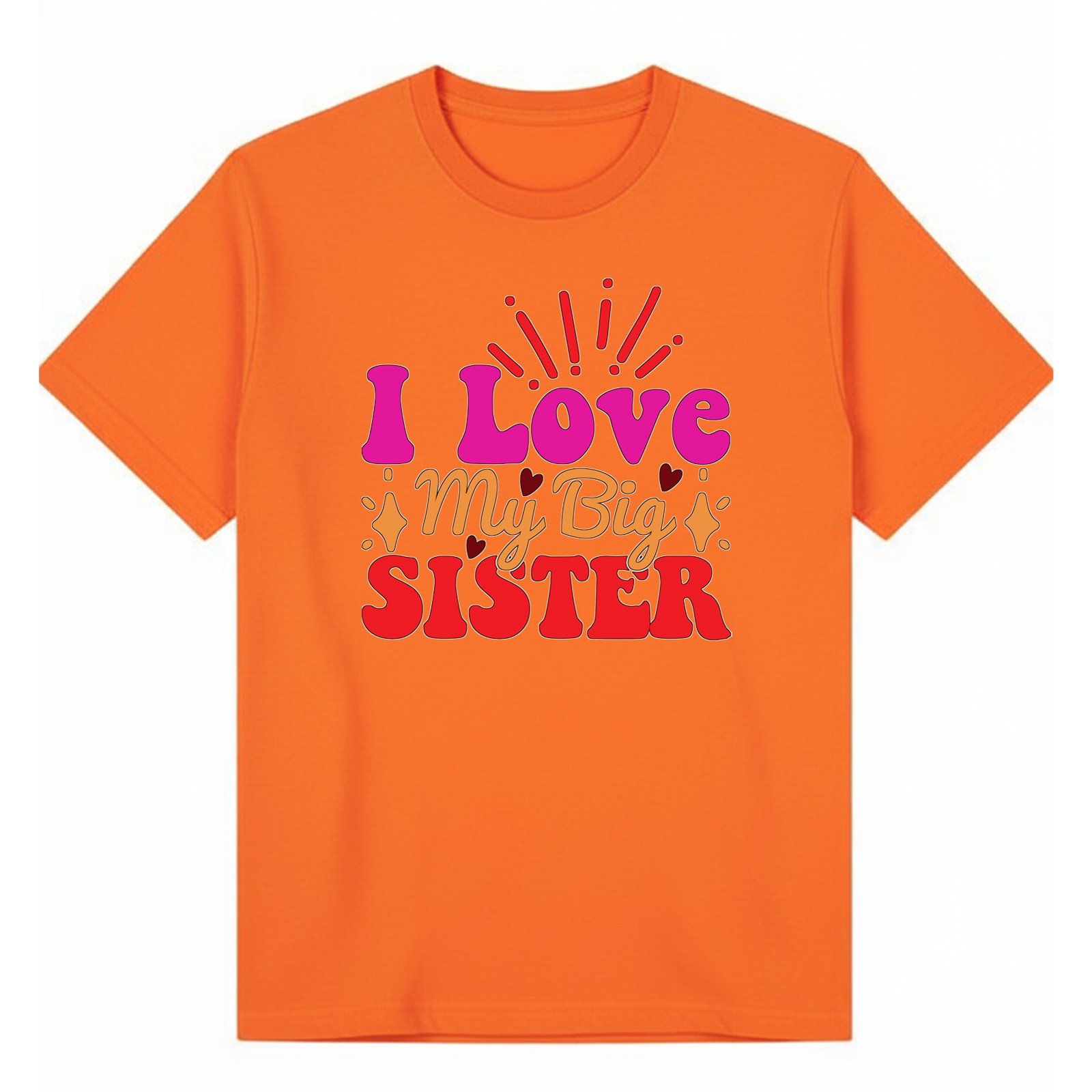 BGSIS90 artwork on orange T-shirt