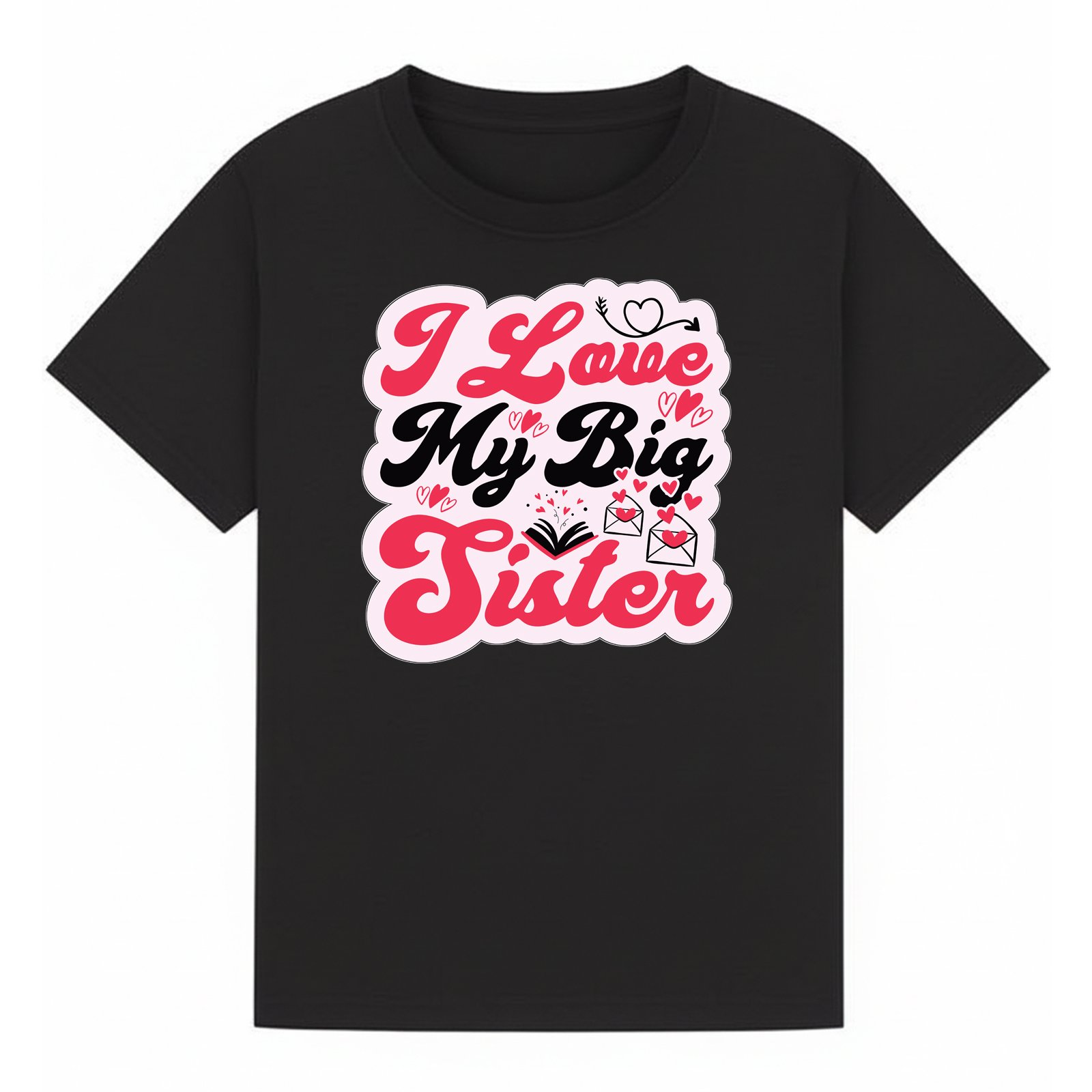 BGSIS92 artwork on black T-shirt