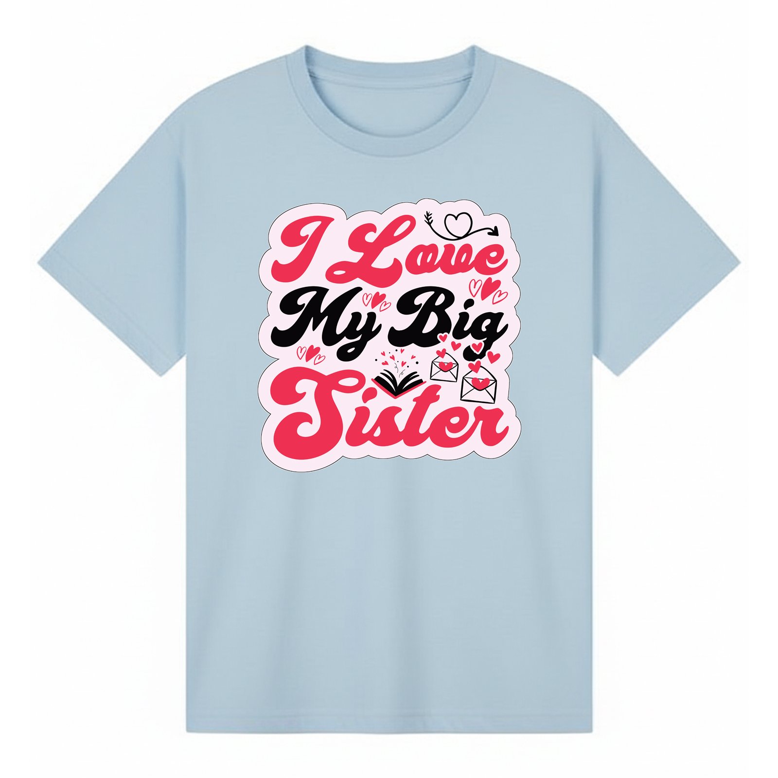 BGSIS92 artwork on light blue T-shirt