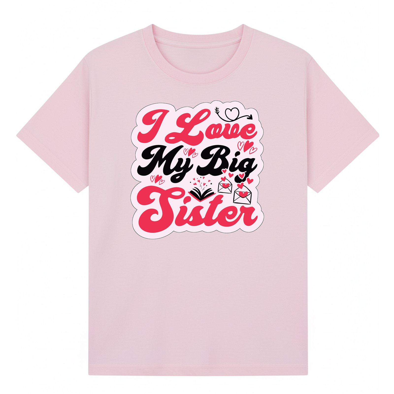 BGSIS92 artwork on light pink T-shirt