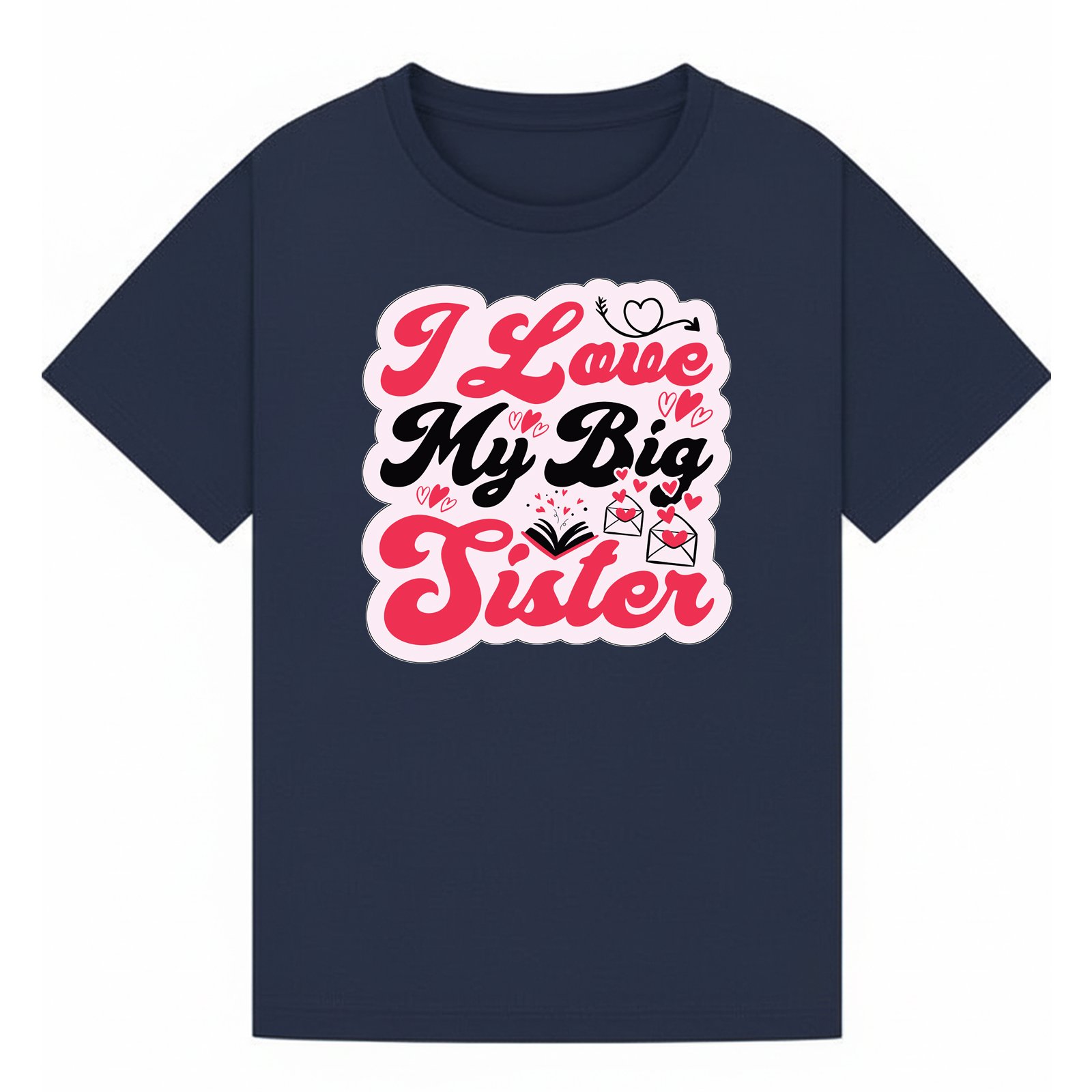 BGSIS92 artwork on navy T-shirt