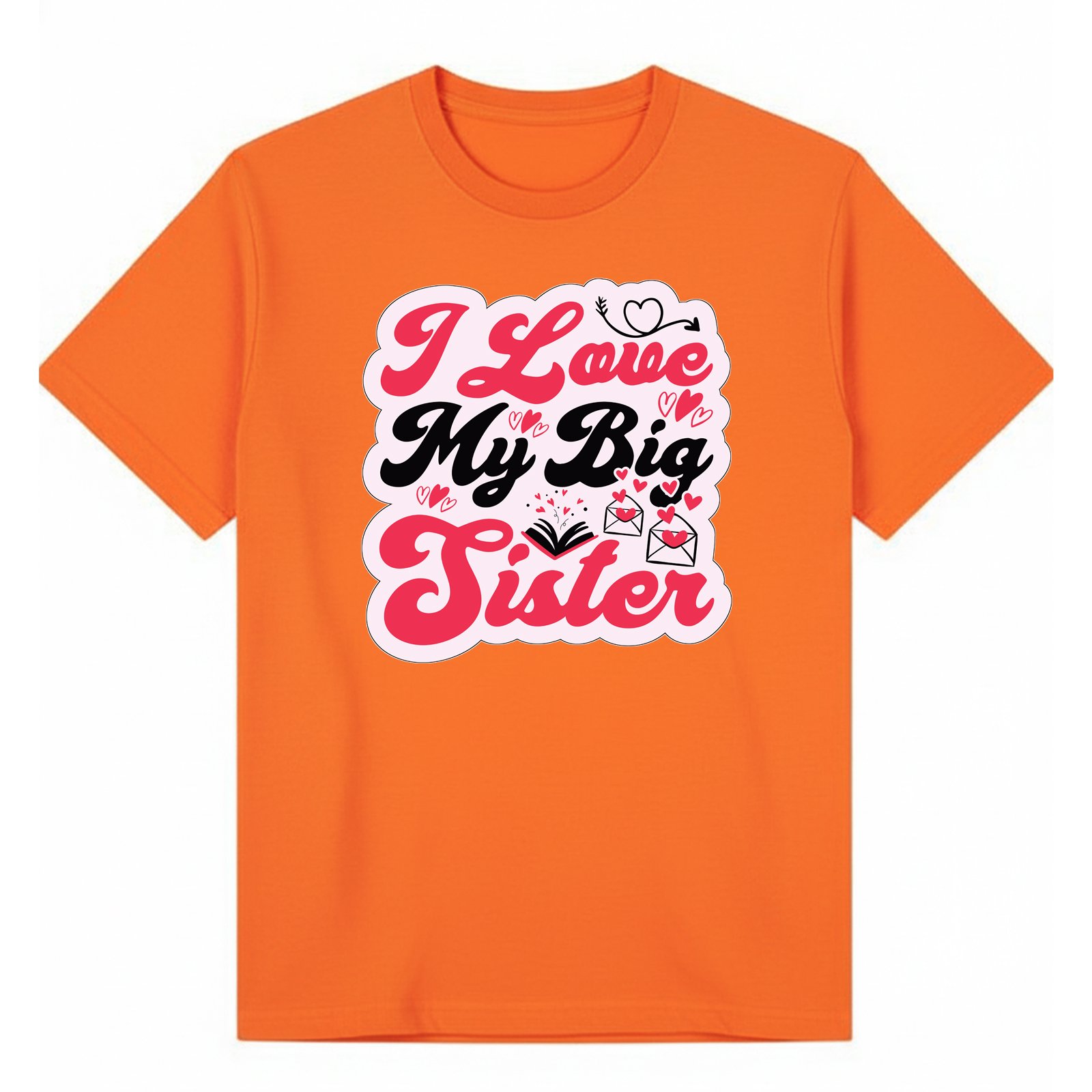 BGSIS92 artwork on orange T-shirt