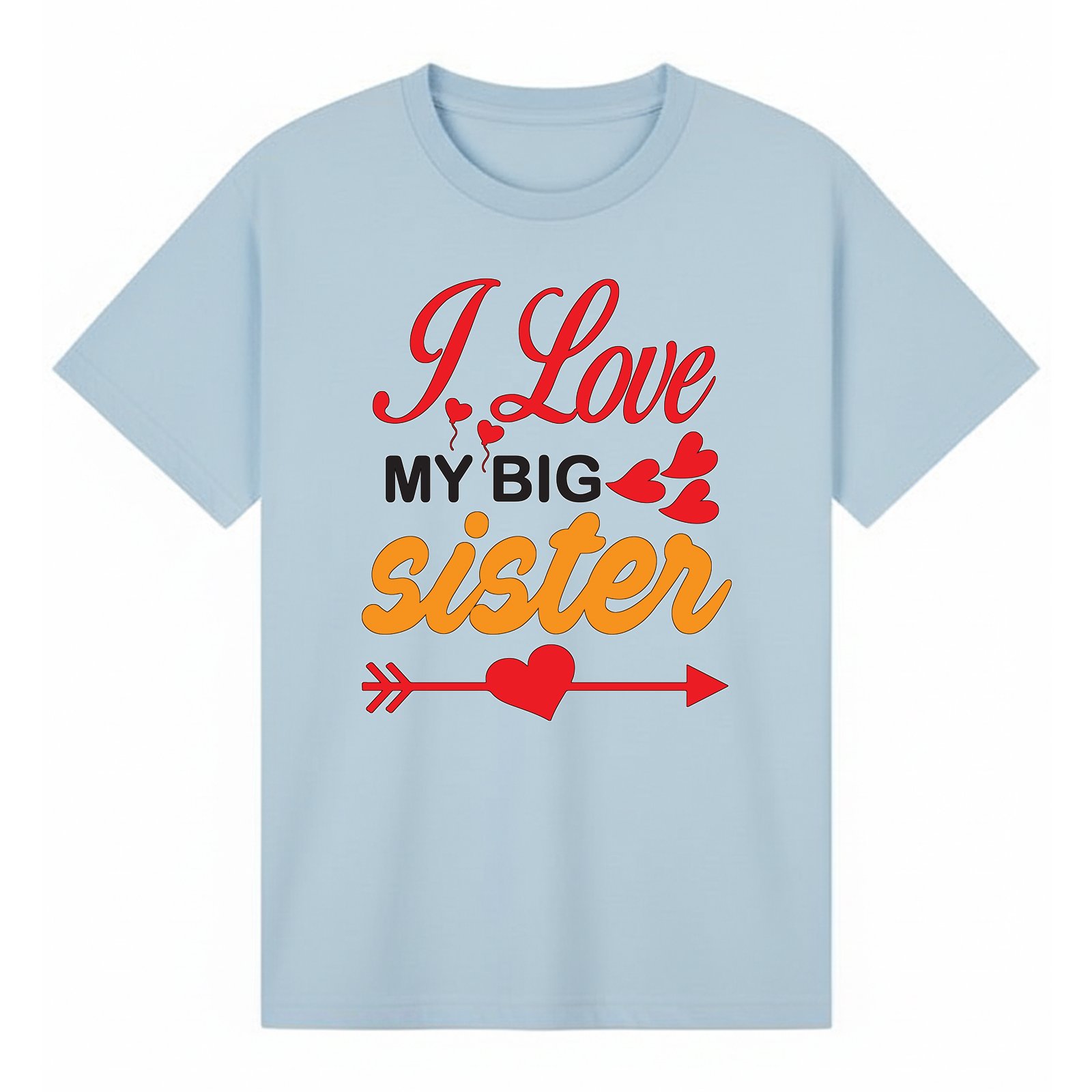 BGSIS93 artwork on light blue T-shirt