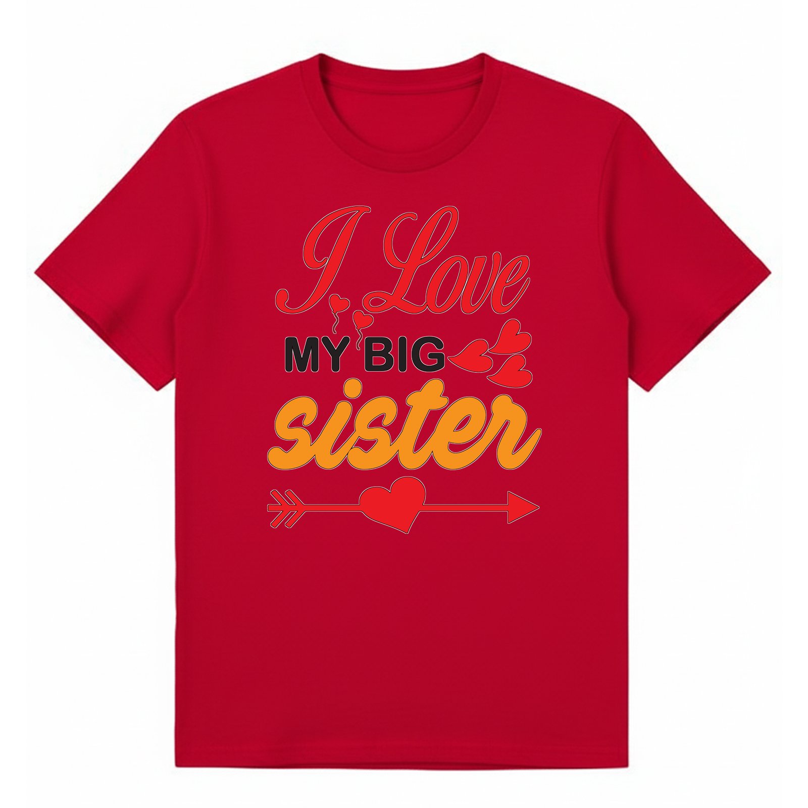 BGSIS93 artwork on red T-shirt
